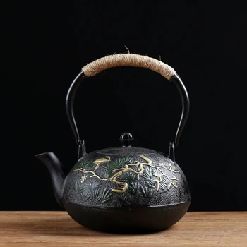 1.2 L Roku darbs Japānas Dzelzs Tējas Katls Čuguna Tējkanna ar Nerūsējošā Tērauda Infuser Vāroša Ūdens, Tēja Tējkanna Oolong Tējas Teaware Dāvanu