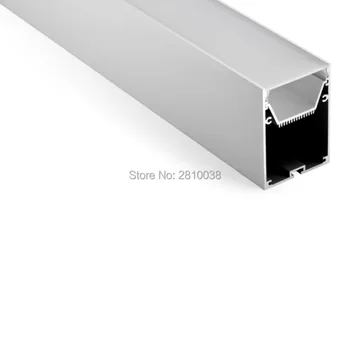 100 X 2M Komplekti/Daudz Lineāru gaismas led lentes kanāls Liela izmēra U stilu alumīnija led profils mājokļu apturēšanu apgaismojums