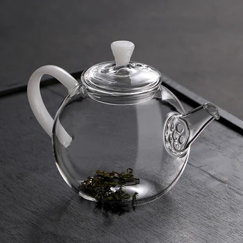 230ml Izsmalcinātu Mazo Tējkanna Stikla Skaidrs, karstumizturīgs Puer Pot Biroja Tea Maker Rīkoties Tējkanna Kafijas kanna Tējkannas Drinkware Māksla