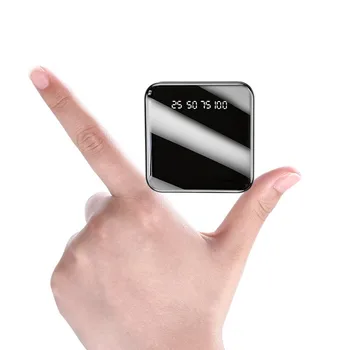 30000 mAh Milzīgu Jaudu, Mini Power Bank Ciparu Displejs Ārējais Akumulatora Lādētājs Pilna Spogulis Ekrāns Dual USB Ātrās Uzlādes