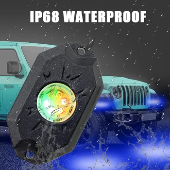4gab LED RGB Rock Mūziku, Gaismas, Auto Piederumi Šasijas Neona Atmosfēru Lampas Ūdensizturīgs Bluetooth APP Kontroles 12/24V Universālu