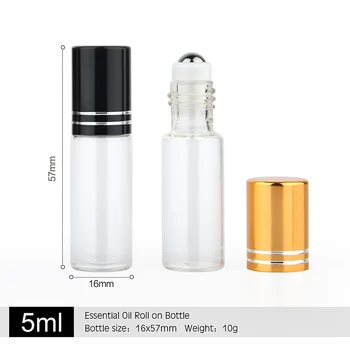 50 Gab./Daudz ēteriskā Eļļa 5ml Rullīšu Pudeles Tukšas Smaržu Pudeles Rullīšu Bumbu Aromterapijas Smaržas, Lūpu Balms Roll Pudeles