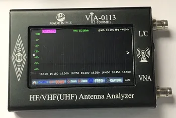 Antenas analyzer Daudzfunkcionāla tīkla analīze 0.1-1300MHz 4.3 collu TFT importēti capacitive touch ekrāns