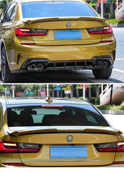 BMW 3 Sērijas G20 G28 2019-2021 augstas kvalitātes Oglekļa krāsu aizmugures boot Spārna Spoileris Aizmugures Jumta Spoileris Ārējie Bagāžnieka Lūpu bagāžas nodalījuma Pārsegs