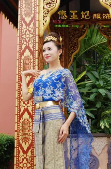 Dienvidaustrumu Āzijā, Taizemē, Laosā, zils valkāt Mazināt drēbes tradicionālo sieviešu, tumši zila mantiļas bez piedurknēm viena pleca, drēbes