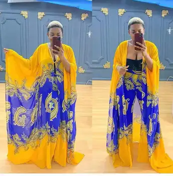 Divas Gabals Elsas Komplekts Sievietēm Āfrikā Drēbes Āfrikas Dashiki Jaunu Modes Gara Kleita Bikses, Uzvalks Puse Kleitas Apmetni 2 Gabals Komplekti
