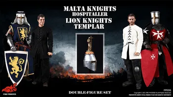 FP006 1/6 MALTA KNIGHTS HOSPITALLER un LION KNIGHTS TEMPLAR Rīcības Attēls Modelis, Pilns Komplekts, Rotaļlietu Kolekcija Noliktavā