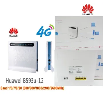 Huawei-B593u-12-4G-LTE-Bezvadu-CPE-Router-Gateway-100Mbps-Moblie-WiFi-Hotspot plus 49dbi SMA 4g Antena