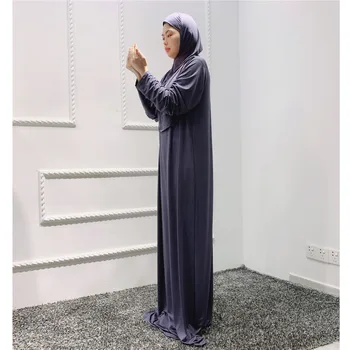 Jaunu Kaftan Eid Lūgšanu Ramadāna Kleita Kapuci Sen Maxi Kleitas Musulmaņu Sieviešu Abaya Dubaija Islāma Apģērba Jilbab Abayas Tuvajos Austrumos