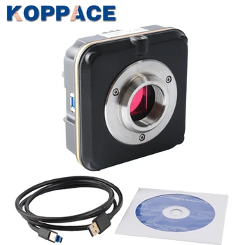 KOPPACE 10 Megapikseļu USB 3.0 Rūpniecības Kameras Trinokulara Stereo Tālummaiņas Mikroskopa WF10X/20 Okulāri 0.5 X un 2.0 X Barlow Lēca