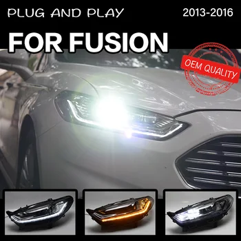 Lukturu Ford Fusion 2013-2016 Mondeo Automašīnu LED dienas gaitas lukturi Hella 5 Xenon Lēcu Hid H7 Mondeo Automašīnu Aksesuāri