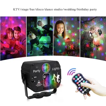 Lāzera Projektoru Lampas Strobe Mini DJ Disco Light Party Skatuves Apgaismojums Balss vadību, USB Maksas, par Mājas Guļamistaba Deju
