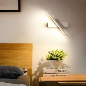 Modernās sienas hangingLED vienkārši apgaismojums dzīvojamā istabā art deco luksusa fona dizainers guļamistabas gultas 110V regulējami lukturi