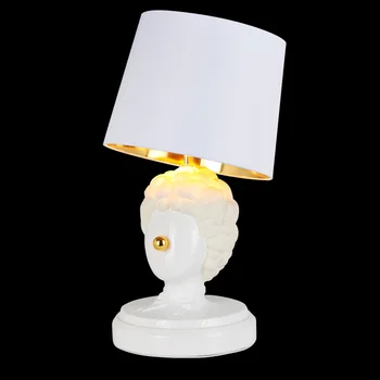 Mūsdienu dekoratīvā galda lampa klauns radošo baltā māla mākslas guļamistabas gultas lampa, bārs coffer veikals galda lampas balta gaisma ZA9065
