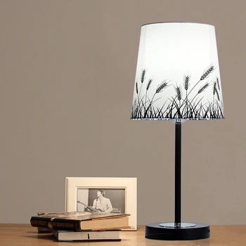 Mūsdienu Eiropas modes guļamistabas gultas lampa, lampas melns un balts dekoratīvs gaismas regulēšana silts LED
