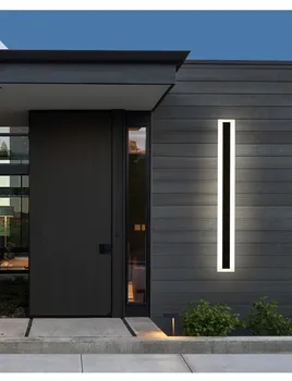 Mūsdienu Ūdensizturīgs āra Ilgi Sloksnes LED sienas lampa IP65 Sienas Gaismas Dārzu, veranda touch pārslēgtu Gaismas 110V, 220V Sconce Apgaismes iekārtas