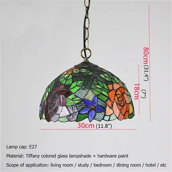 OUFULA Tiffany Kulons Gaismas Mūsdienu LED Lampas piederumi Dekoratīvās Mājas Ēdamistaba