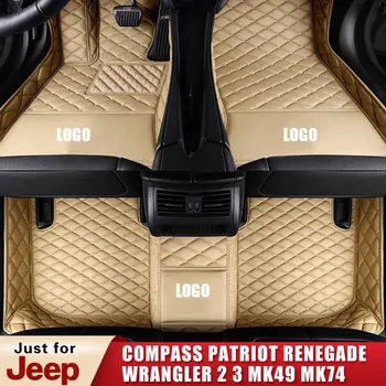 Pasūtījuma Auto Paklāji pēdu Automašīnas Grīdas Paklāji Jeep Compass Patriot Renegade ciet-Autotransporta Wrangler 2 3 MK49 MK74 MK SUV