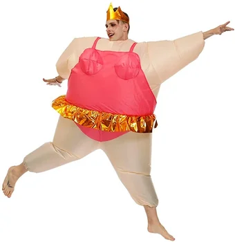 Piepūšamās Kostīmu Baleta Sumo Pieaugušo Smieklīgi Uzspridzināt Tērpu Halloween Funny Saģērbt Kostīms