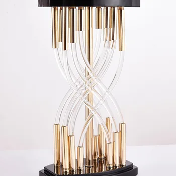 Postmodernās stikla caurule metāla galda lampas Amerikāņu dizainers piemērs istabas, viesistaba, guļamistabas studiju apdare lampas