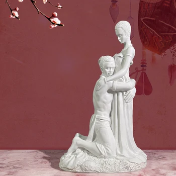 Pāris Attēls Statuja Apdare Sveķu Domātājs Skulptūru Bārs Mīļākais Hugging Figūriņas Dzīvojamā Istaba Mājas Apdare Kāzu Dāvanas