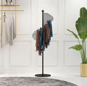 Radošā šalle statīvā karājās zīda šalle display rack izkraušanas apģērbu veikals, šalle un kakla displejs plaukts multi layer kārtu plaukts