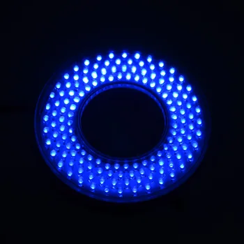 Regulējams 148 LED Ring Light Blue Krāsu apgaismojums, Lampas Nozares Mikroskops ar Digitālās Fotokameras Lupa ar AC Barošanas Adapteri