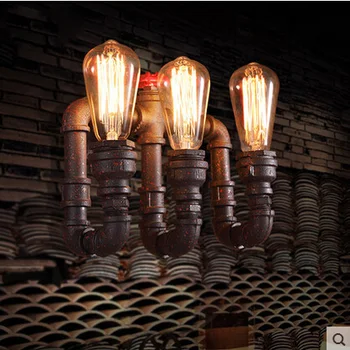 Retro Zemniecisks Ūdens Cauruļu Sienas Lampas Vintage Ķermeņi Loft Stila Rūpniecības Edison Sienas Sconce