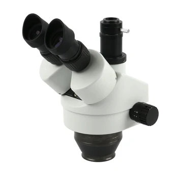 Rūpniecības Stereo Trinokulara Mikroskopu 7X-45X Nepārtrauktu Tālummaiņas Palielinājuma 56 LED Ring Light For PCB Lodēšanas Tālrunis Remonts