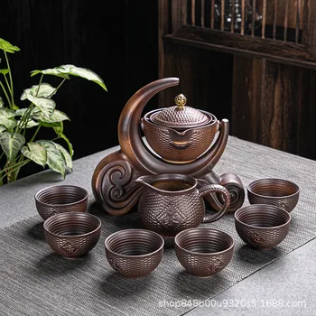 Slinks Cilvēks Teaware Uzstādīt Keramikas Mājas Radošo Malkas Retro Anti-Applaucējums Tēju Izgatavošanas Tējkanna Tējas Tase Vāka Pārsegs Ūdens Tēja Uzstādīts Ķīnas
