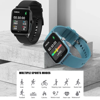 Smart Watch Sievietes Vīrieši ar skārienekrānu Smartwatch sirdsdarbība Fitnesa Tracker Bluetooth IP67 Waterproof Pulksteņi Android, IOS Stundas