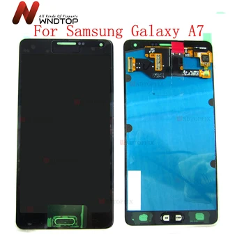 Super AMOLED Samsung A7 A700 A700F A700FD A700K/A700S/A700L LCD Displejs, Touch Screen Digitizer Montāža Rezerves Daļas