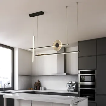 Zelta Lustras Mājas Virtuve, Ēdamistaba, Dzīvojamā Istaba Modernu LED Piekārtiem Griestiem Kulons Lampa Virs Galda Iekštelpu Apgaismojums 2021
